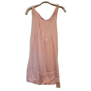 Free People pale pink mauve tank top racerback style rope detail Women's XS New!